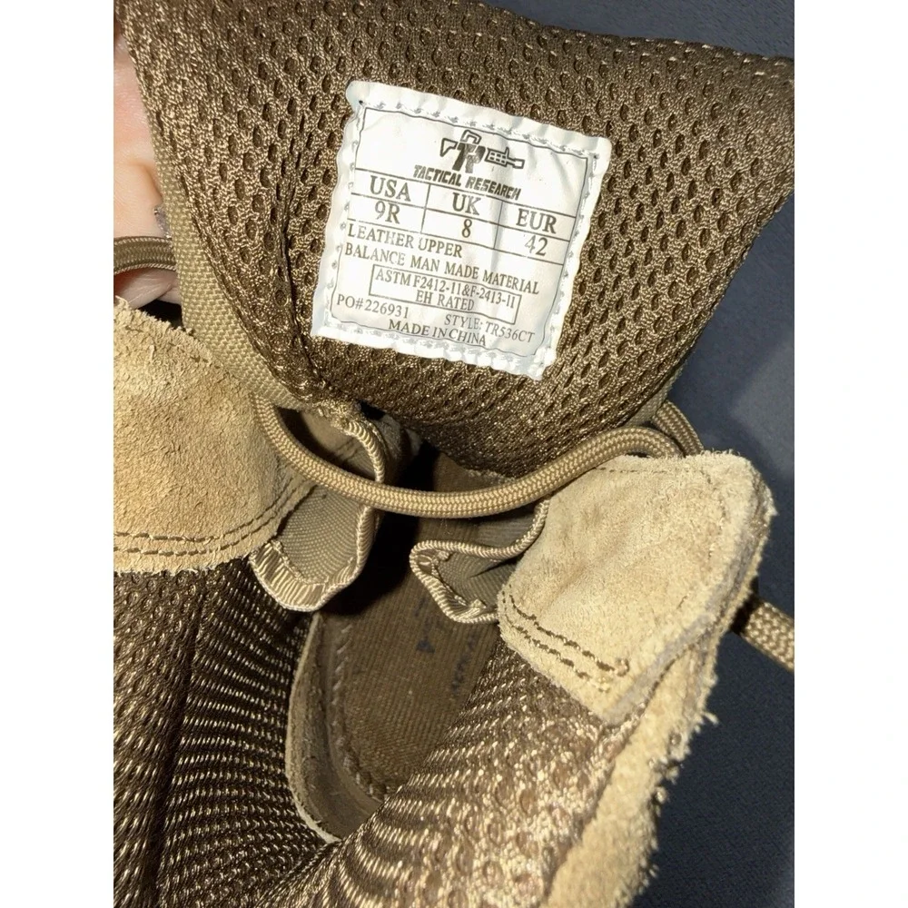 Tactical Research Belleville TR536CT Men's 9R Composite Toe Tan Combat Boots